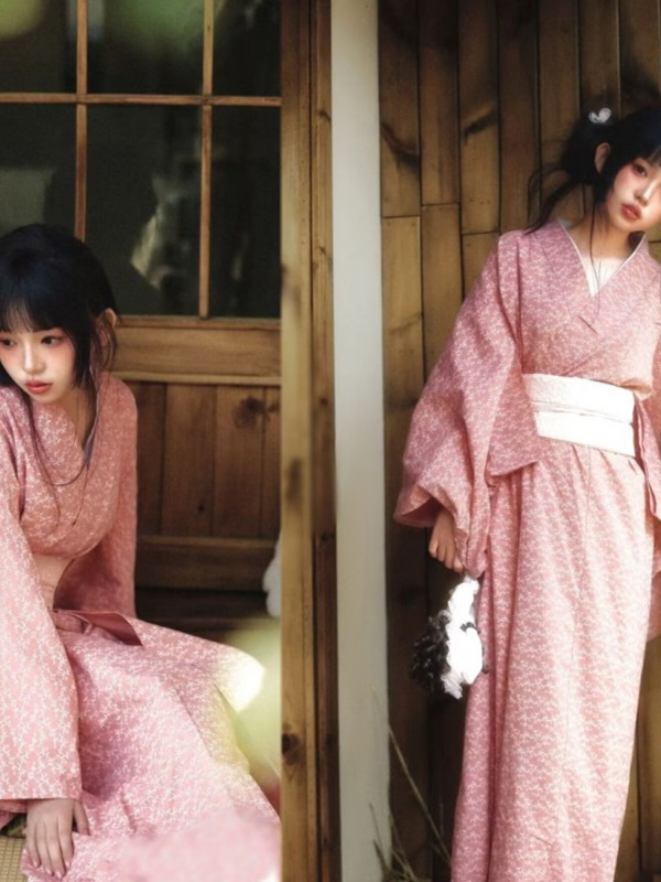 Photography Young - Sweet Pink Japanese Style Kimono Photography
