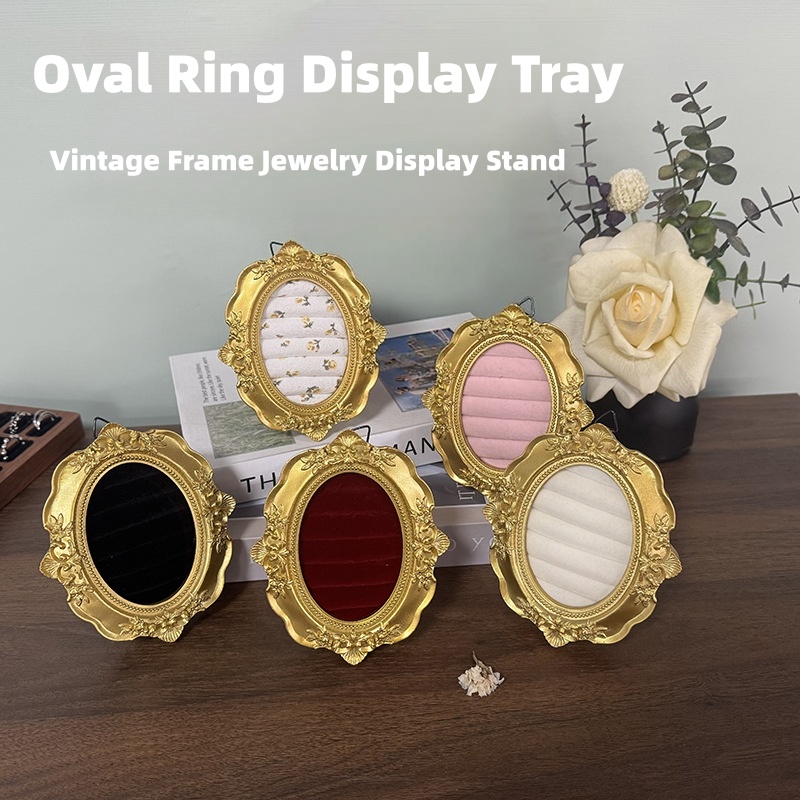 Photography Hacks - Vintage Frame Jewelry Display Tray Velvet
