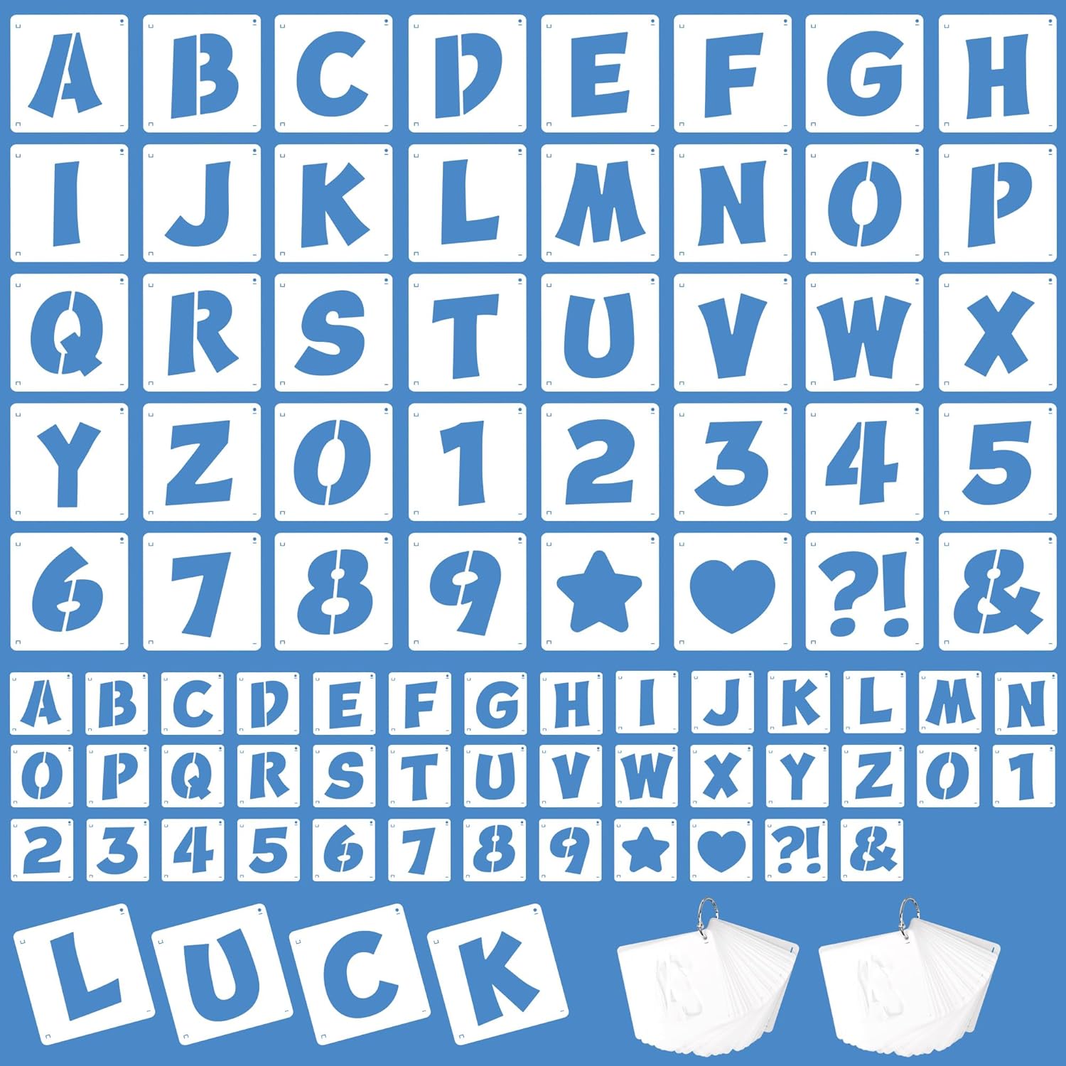 Photography Font - 80Pcs Reusable Alphabet Number Letter Stencils