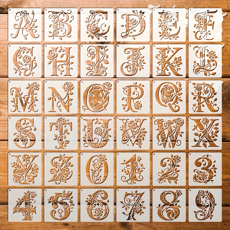 36PCS 3.9inch Floral Alphabet  - đánh giá và giá Photography Font