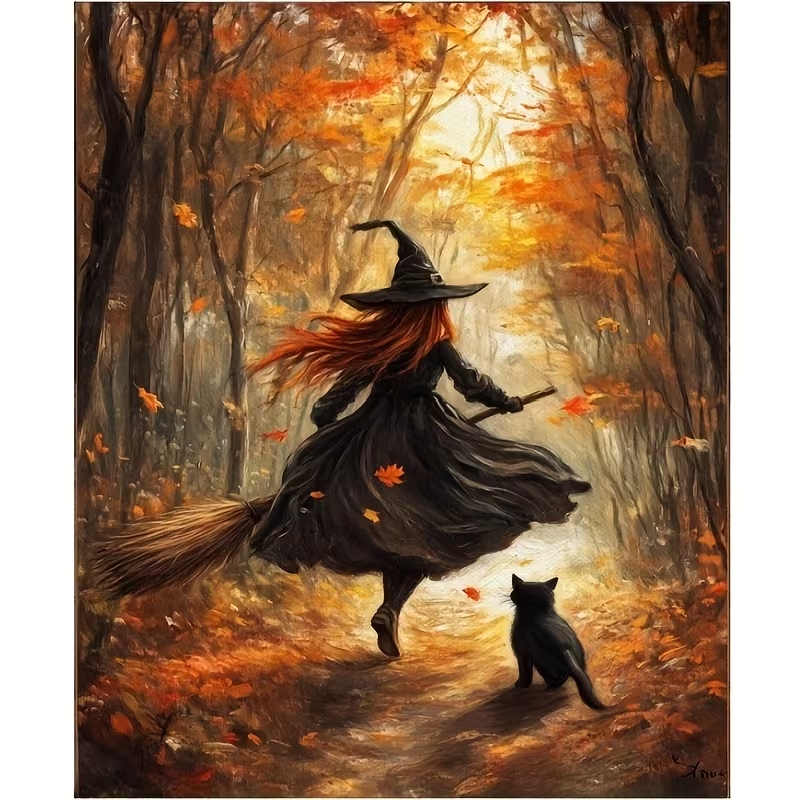 Retro Alloween Autumn Witch On - đánh giá và giá Photography Gallery