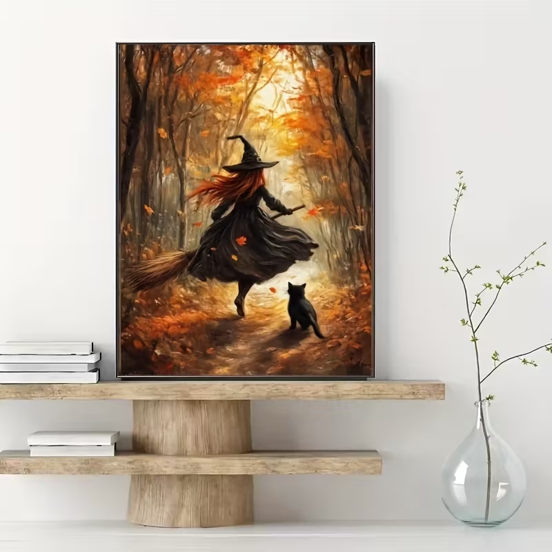 Retro Alloween Autumn Witch On - đánh giá và giá Photography Gallery