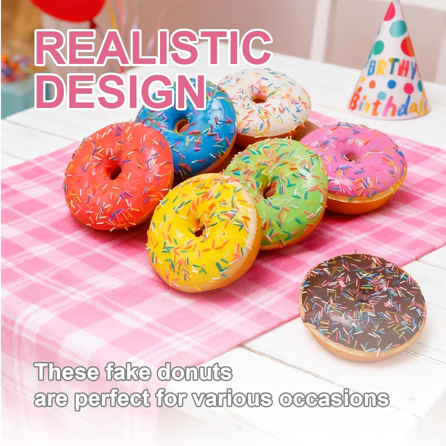 7pcs Fake Donuts Artificial So - đánh giá và giá Photography Simulator