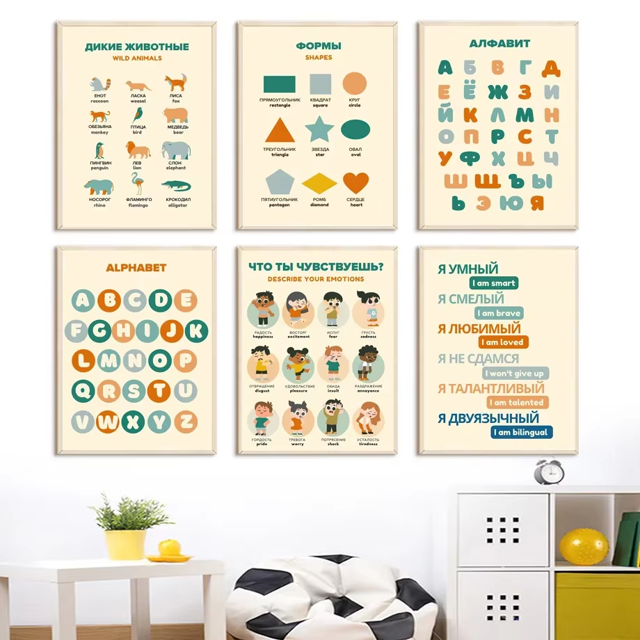 1pc Russian Educational Art Po - đánh giá và giá Photography Font