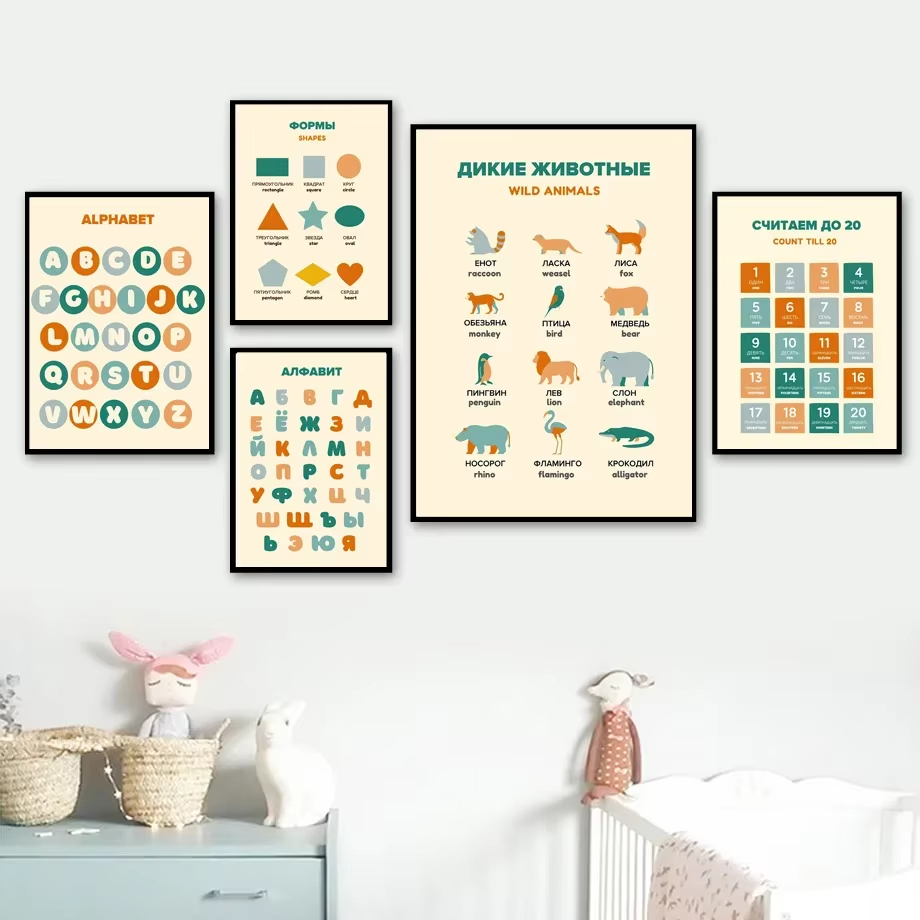 1pc Russian Educational Art Po - đánh giá và giá Photography Font