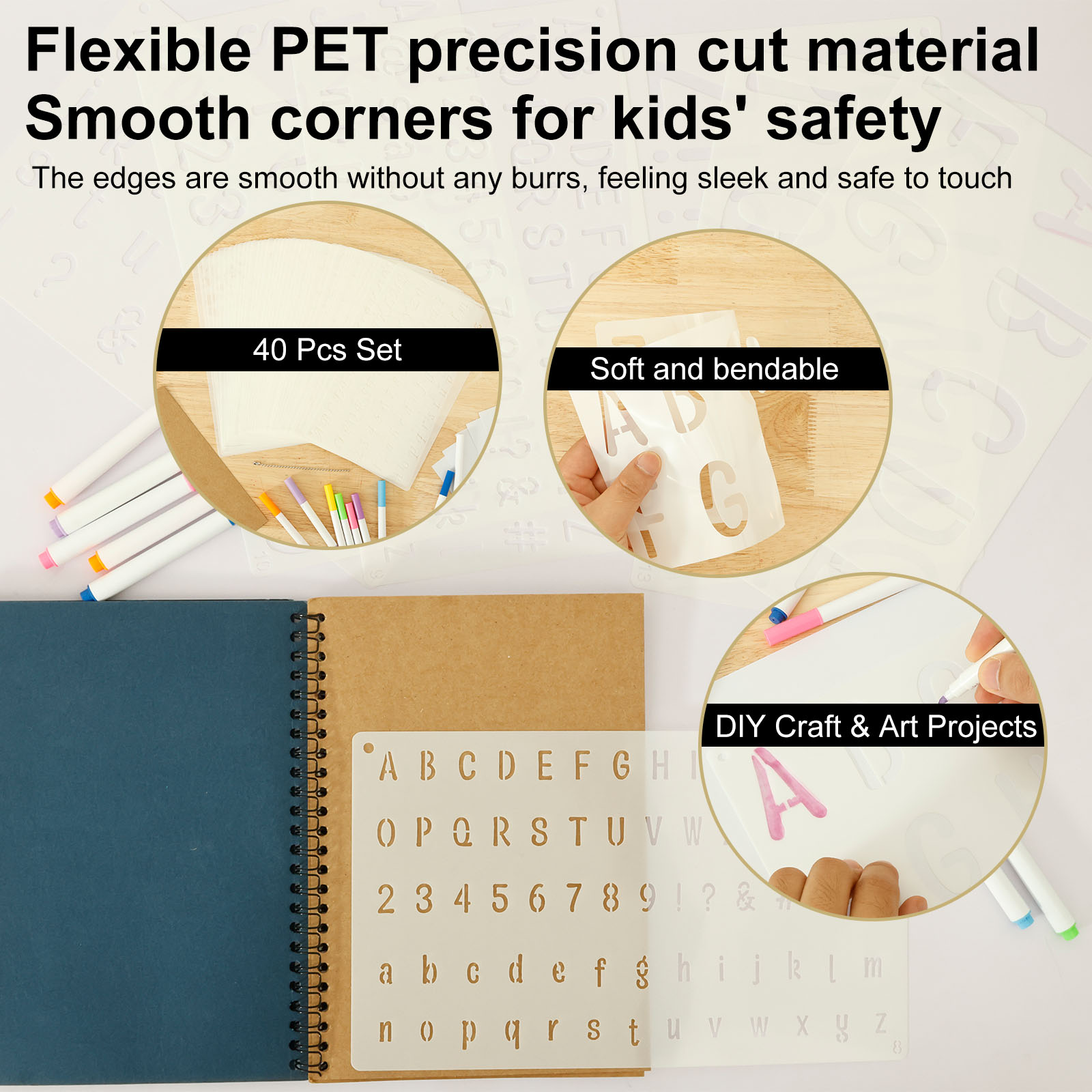 40Pcs Letter Stencil Set for P - đánh giá và giá Photography Font