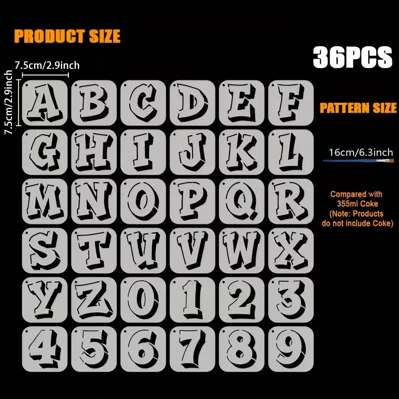 36PCS 2.95 inch Letter and Num - đánh giá và giá Photography Font